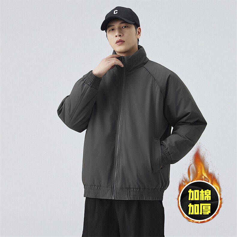 现货美式高街休闲棉衣夹克三防立领纯色户外工装加厚棉服外套,男装夹克,电商A486