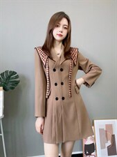 2021秋装新款西装裙（披肩可脱卸），女装西装，中广青青