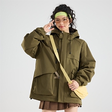 现货5W件冬季三防美式boxy解构连帽雪山冲锋衣棉衣男女棉服厚外套，男装夹克，电商A486-1
