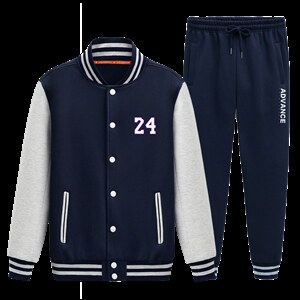 2025秋新款棒球服卫衣套装青年学生潮流班服XZ102A-4-8640-P95图片
