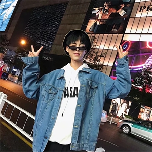 JK07港风文艺学生青少年牛仔夹克外套春秋装男装外衣开衫褂子韩版图片