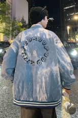 港风雾点棒球领百搭休闲宽松夹克外套男XZ214-8JK806P65，男装夹克，星座1204-3
