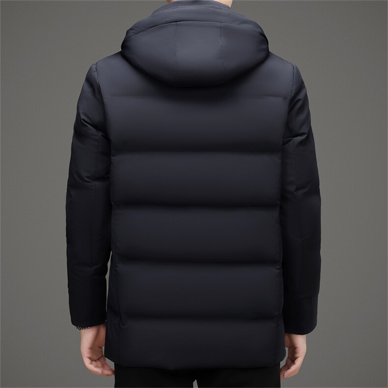 冬季白鸭绒羽绒服男商务脱卸帽时尚加厚保暖抗寒外套男百搭新款,男装羽绒服,钱塘6003（原4033）