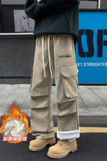 薄款改加绒扎染加厚银狐绒男大码拖地休闲裤K1448J加绒-特P50控88，男装卫衣，电商A001