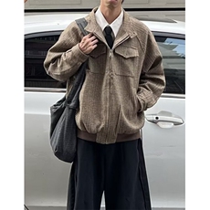 小香风牛仔外套男款春秋季宽松工装夹克痞帅复古棒球服JY6627，男装工装外套，星座1116A（原606A-3）