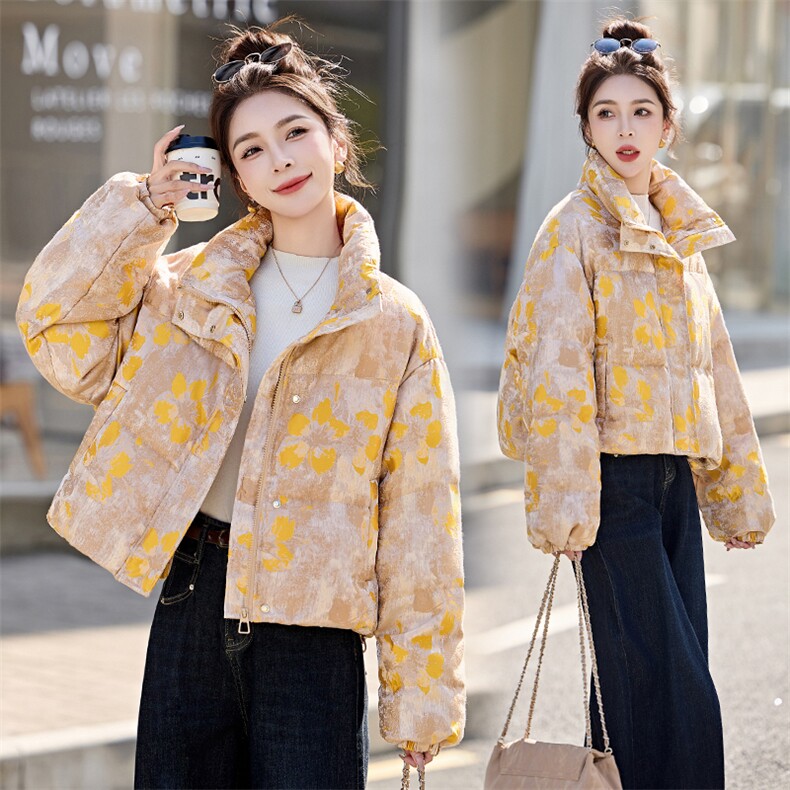 现货主推2025冬季新款花色羽绒服加厚外套，女装羽绒服，半夏