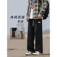 美式潮牌裤直筒宽松男款新款休闲裤秋季百搭阔腿长裤K665-特批-41，男装休闲裤，星座718-1
