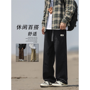 美式潮牌裤直筒宽松男款新款休闲裤秋季百搭阔腿长裤K665-特批-41图片