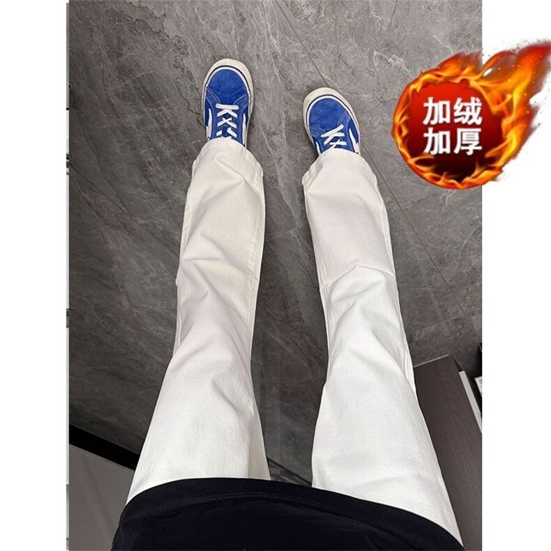 直筒牛仔裤男款秋冬裤子修身显瘦显腿长微喇裤高街休闲裤NZ7521,男装牛仔裤,星座516A