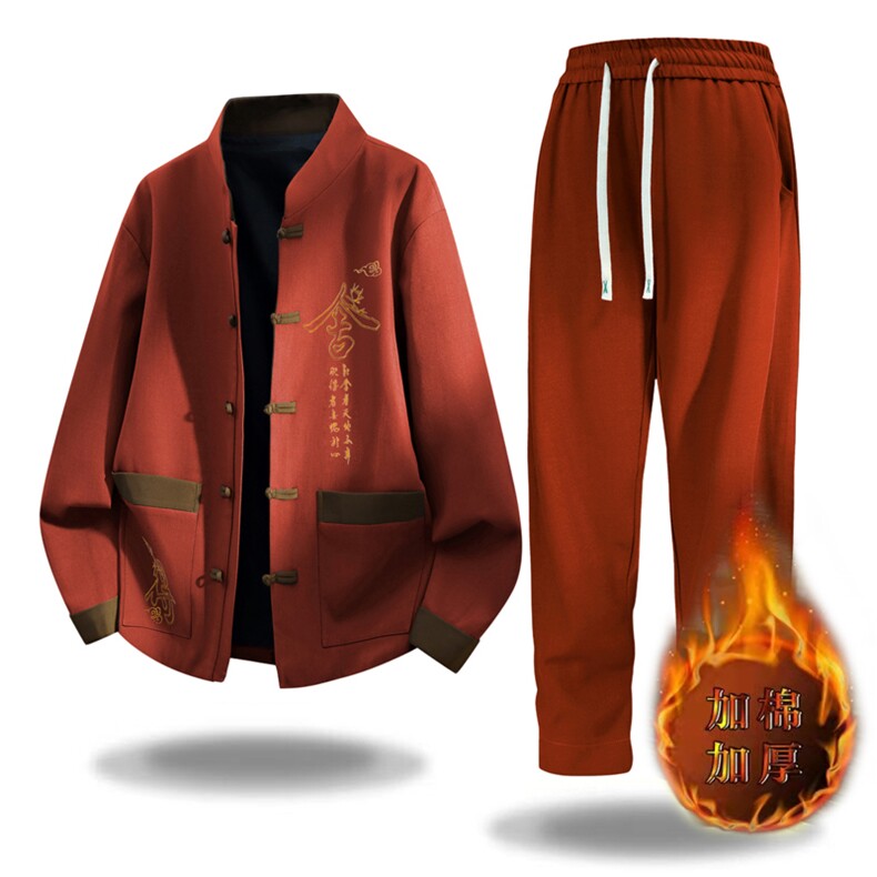 2025风刺绣加棉加厚套装，男装休闲套装，星座1206-2（原A206-2）