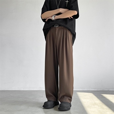 2024夏季新款小众设计感西裤男潮牌宽松阔腿长裤现货K7808-P35，男装休闲裤，星座512-3
