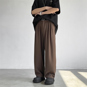 2024夏季新款小众设计感西裤男潮牌宽松阔腿长裤 现货 K7808-P35图片