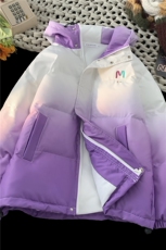 XZ230-1MY52冬款平铺宽松简约扎染渐变刺绣休闲连帽棉服P128控158，男装棉衣，星座230-1