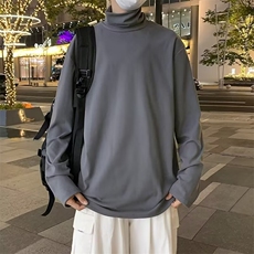 中高领打底衫男士t恤内搭ins上衣服半高领卫衣男生加绒Q02/P32，男装T恤，星座506