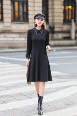 秋装连衣裙，泡泡料，女装连衣裙，雪飞诗