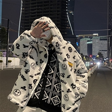 清仓款羊羔毛绒外套加绒夹克棉袄棉服棉衣男连帽P80立领P70，男装夹克，星座207