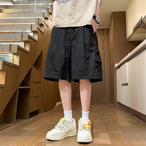 夏季潮牌机能风拼接抽绳松紧五分裤百搭休闲短裤A406 K3521 特P32图片