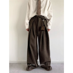 1506/GH9180/P60新款宽松休闲裤男韩版潮流百搭裤子拖地长裤图片