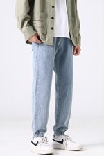 2022！男女直筒港风宽松阔腿松紧腰牛仔裤D888款P32元，男装牛仔裤，星座1202-3（原1218-3）