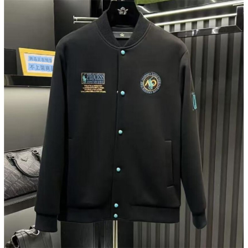 (网络图慎用有大货)轻奢风欧货棒球服外套拼接上衣313B-JK71-P120图片
