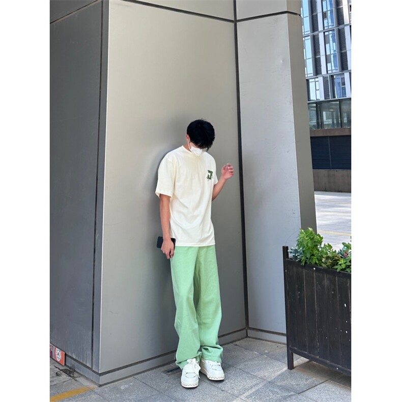 24年春夏季水洗高街vibe直筒宽松阔腿五色牛仔裤NZ2310-P55控78,男装牛仔裤,星座1002-1
