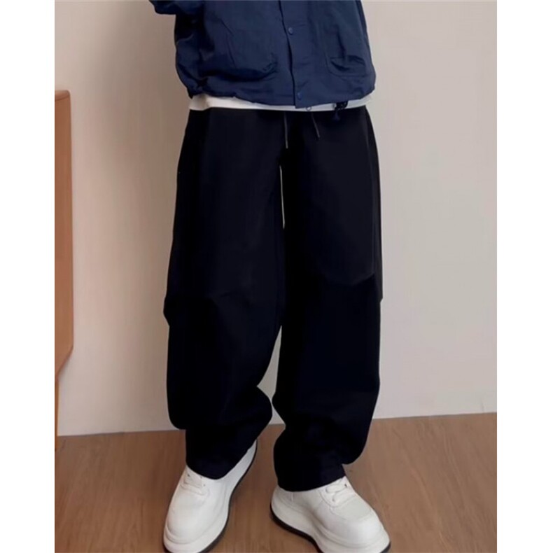 弯刀裤子男款潮流潮牌美式休闲加绒阔腿裤宽松直筒男卫裤KJ79,男装休闲裤,星座1116A（原606A-3）