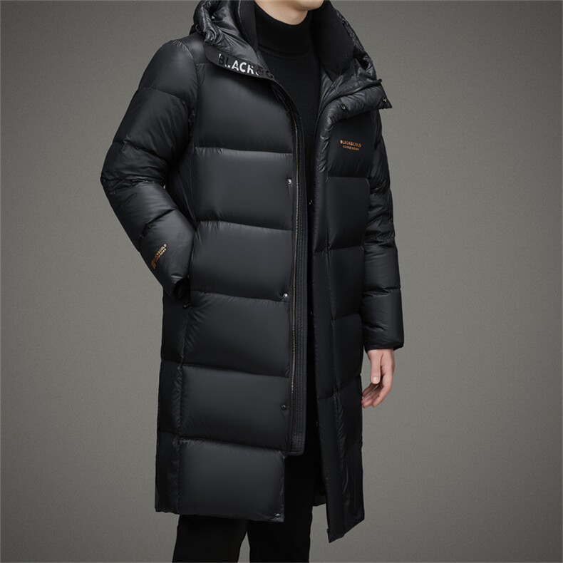 V2621情侣款黑金90白鹅绒长款羽绒服高货自留款P500，男装羽绒服，钱塘207-3