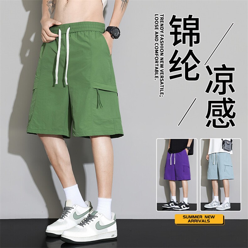 抖音品质冰丝夏季2025年新款男生美式男裤A146-GY252特p22量大优,男装休闲裤,HDA146
