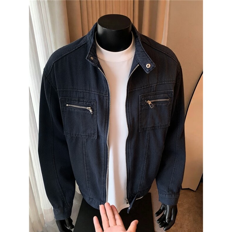 现货DJK8968-特批75高质量水洗帆布立领夹克男女外套，男装夹克，星座603-2