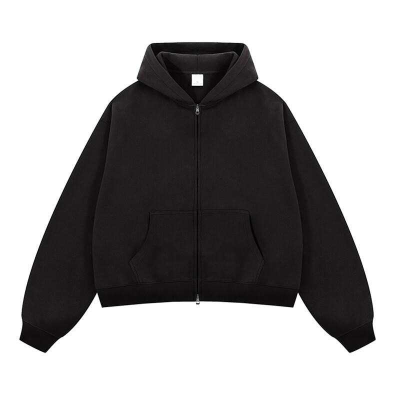 抖音得物高品质二开350克秋冬双头双拉链卫衣开衫外套W74，男装卫衣，电商A486