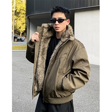 美式解构夹克男女棉服冬季加厚保暖座山雕毛领棉衣外套M6026，男装夹克，星座1116A（原606A-3）
