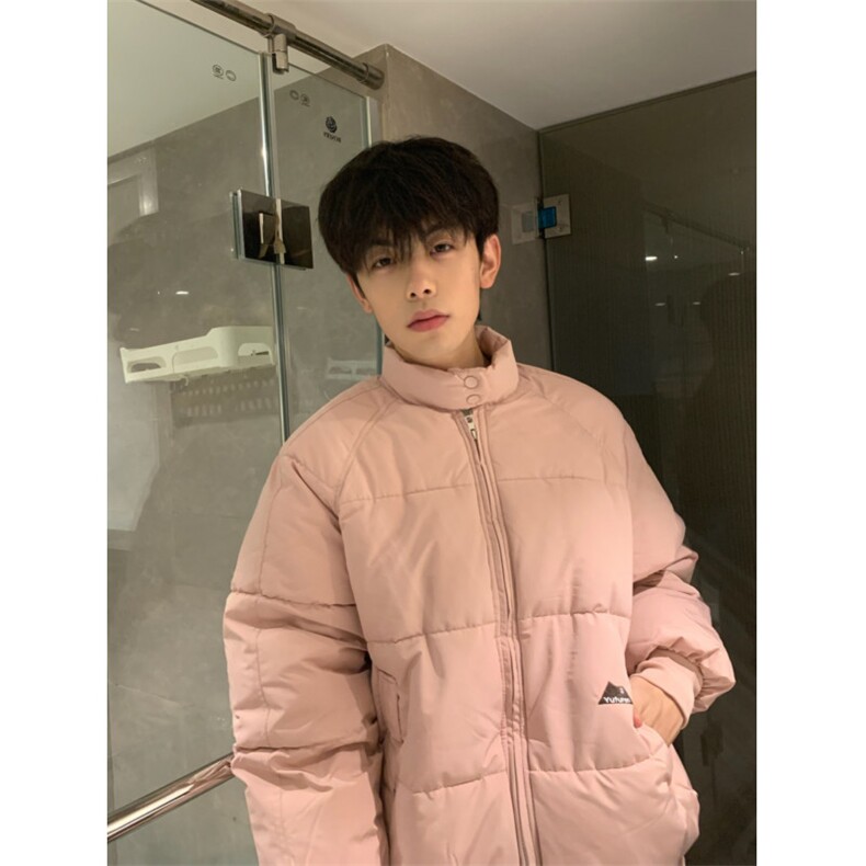 A452-P88 立领棉衣棉服冬季纯色百搭宽松保暖厚外套男女同款图片