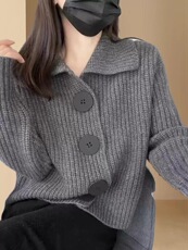时尚宽松羊毛衫百搭舒适保暖显瘦显高秋冬必备单品，女装针织衫/毛衣，恩泰羊绒