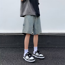 牛仔裤纯色水洗短裤男休闲侧设计中裤机能户外五分裤子N3233，男装休闲裤，星座1116A-1（原606A）