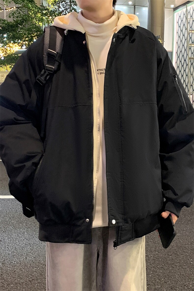 美式假两件棉服外套男2026秋冬校园风宽松棉衣夹克A436-2583-P95,男装夹克,电商A436