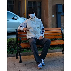 现货5W件冬季三防硬挺boxy短款立领棉衣马夹外套加厚马甲保暖棉服，男装棉衣，电商A443
