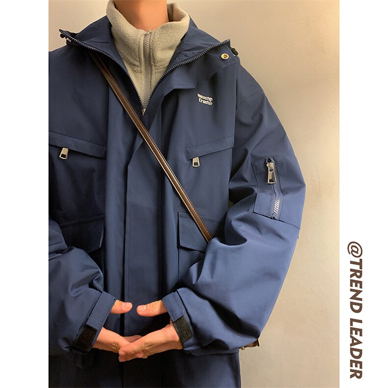 三合一冲锋衣男棉衣宽松加厚加绒棉服潮棉袄子A266-SH80191-P90,男装棉衣,电商A266
