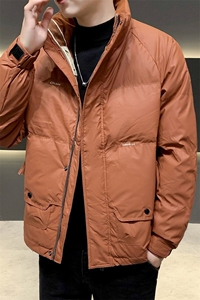 冬季白鸭绒羽绒服男韩版男士外套 门襟织带拼接YR605-P135图片