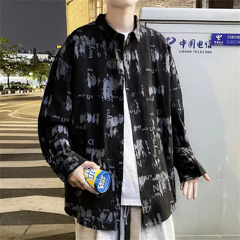 长袖衬衫男港风潮流C137P28，男装衬衫，星座1116-2