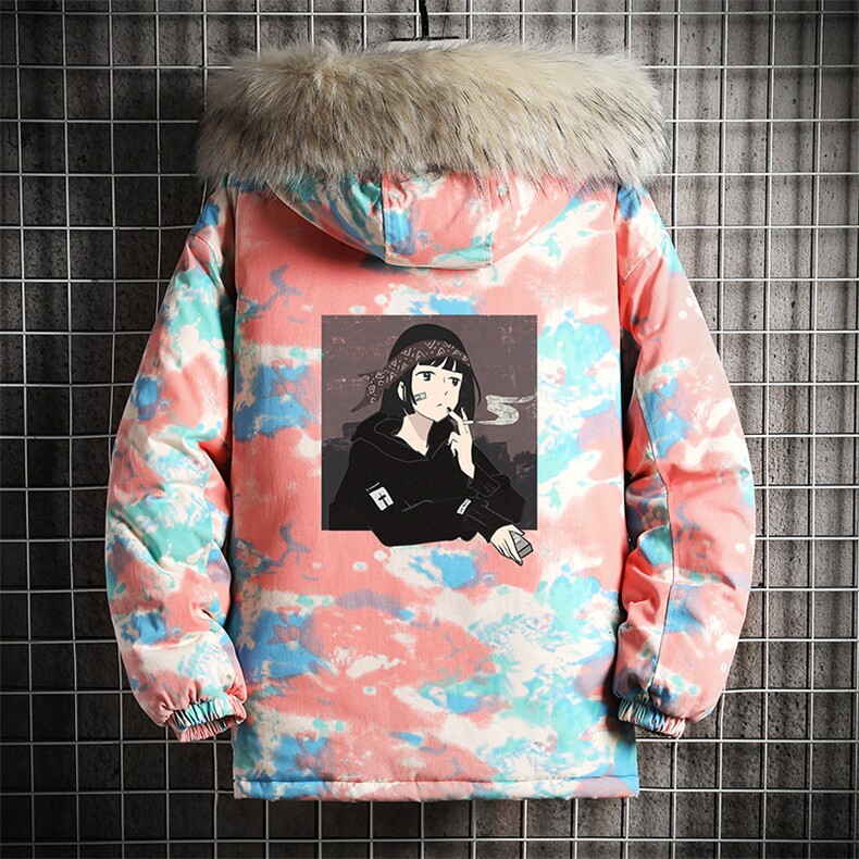 MC49122-P135日系潮衣男大码派克服男工装服外套袄网格,男装棉衣,电商A040A