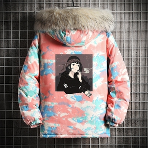 MC49122-P135 日系潮衣男大码派克服男工装服外套袄 网格图片