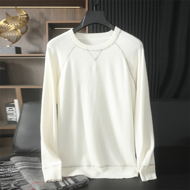 高品质男士羊毛衫简约百搭圆领设计舒适保暖，男装羊绒套衫，台绒羊绒
