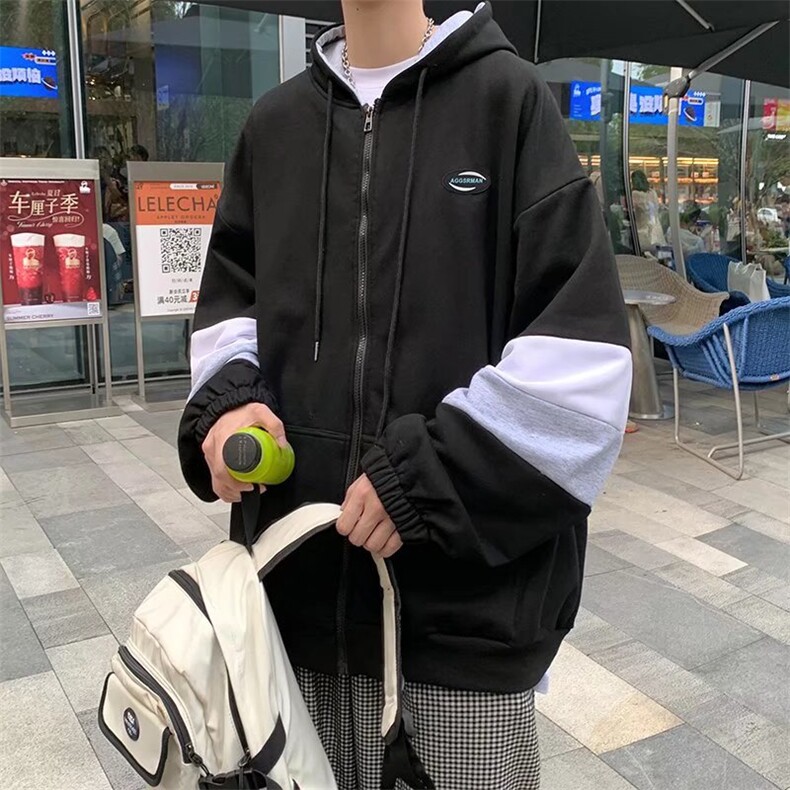 外套潮ins春秋季连帽开衫卫衣男2021新款宽松百搭上衣W1813-P36,男装卫衣,星座512-4