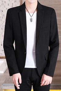 2021秋冬新款 男士商务休闲西服男西装简约纯色便服单西XF286-P85图片