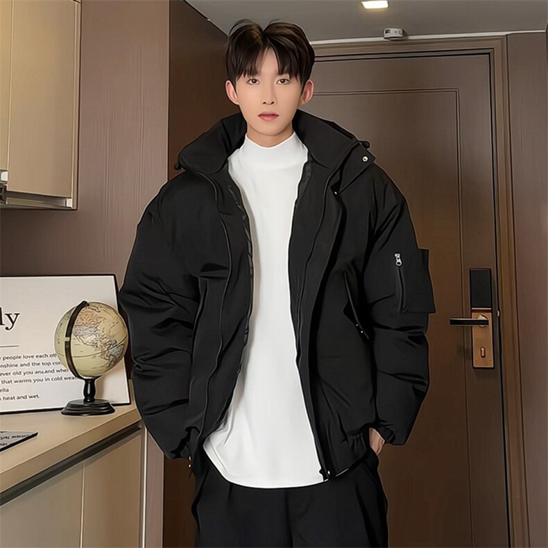棉衣男ins潮牌潮流宽松休闲百搭棉服连帽复古棉袄MF1003-P100,男装棉衣,电商B381（原B382）