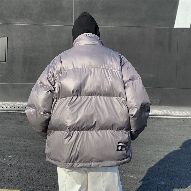 EQ331覆膜亮面冬季立领面包服棉衣外套男2024新款美式冬装棉服潮,男装棉衣,电商C306-1