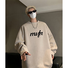 抖音得物供货提供视频秋冬重磅美式麂皮绒圆领卫衣JY309，男装卫衣，电商A486