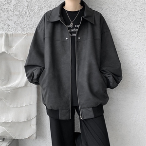 8XL-M脏脏痞帅皮衣外套男秋冬加厚PU皮夹克宽松大码皮袄JK006P95图片