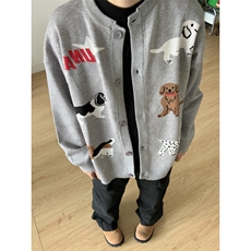 25M26-P70秋冬加厚保暖开衫毛衣外套男女宽松百搭休闲线衫，男装针织衫/毛衣，电商B327