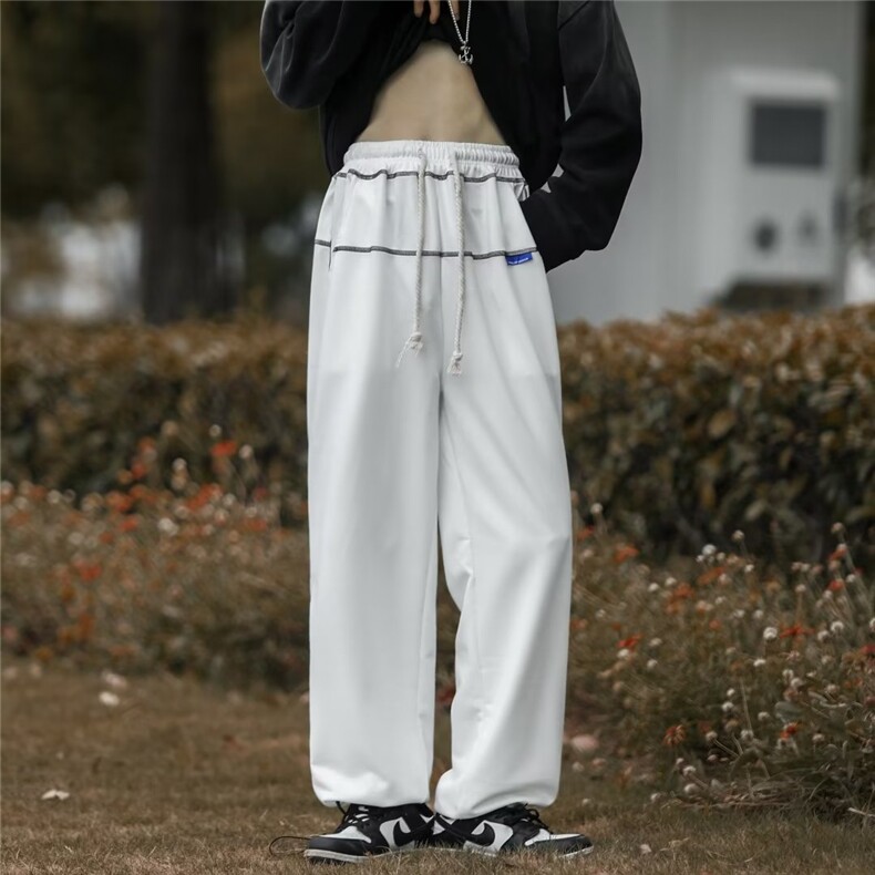 男秋季新款港风拖地休闲裤CK93P40淘系控价59,男装休闲裤,星座1116-2